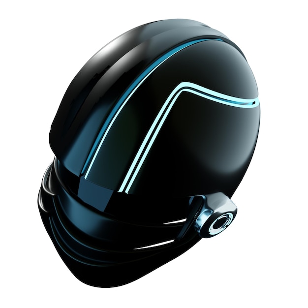 Ilustración de icono aislado de casco futuro 3D Render