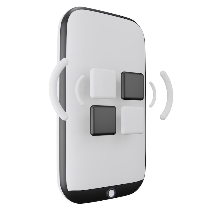 Foto ilustración de icono aislado de teléfono móvil 3d render