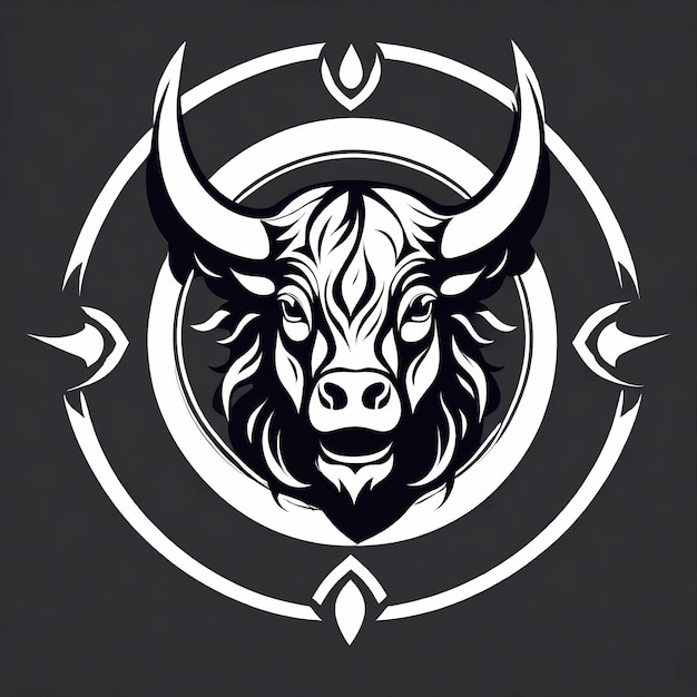 Foto ilustración del icono de bull vector diseño de vectores premium