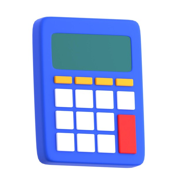 Foto ilustración de icono de calculadora 3d