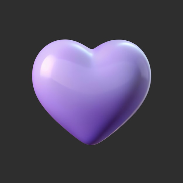 Ilustración del icono del corazón en 3D