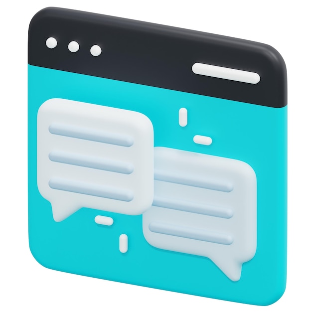 ilustración de icono de procesamiento 3d de chat