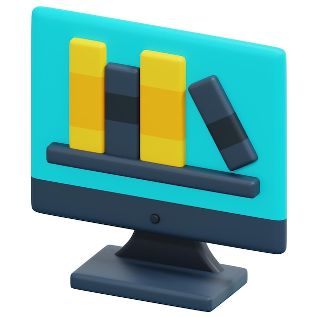 ilustración de icono de procesamiento 3d digital