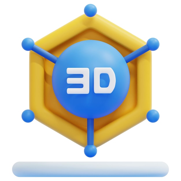 Ilustración de icono de procesamiento 3D de diseño 3D