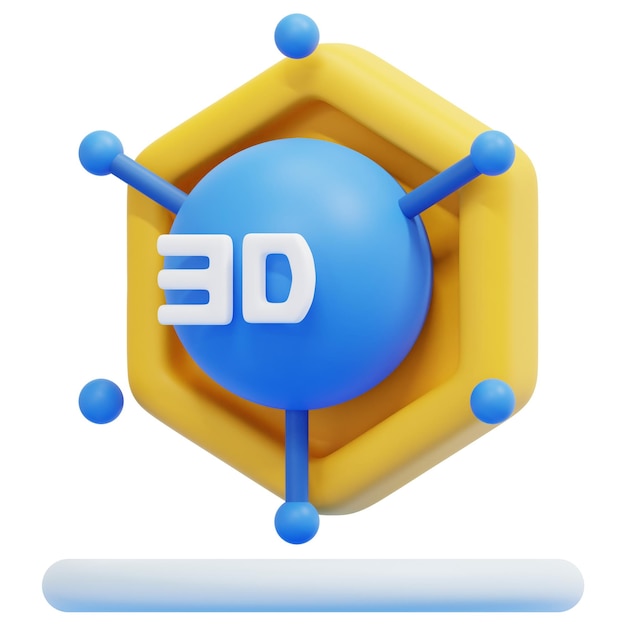 Ilustración de icono de procesamiento 3D de diseño 3D