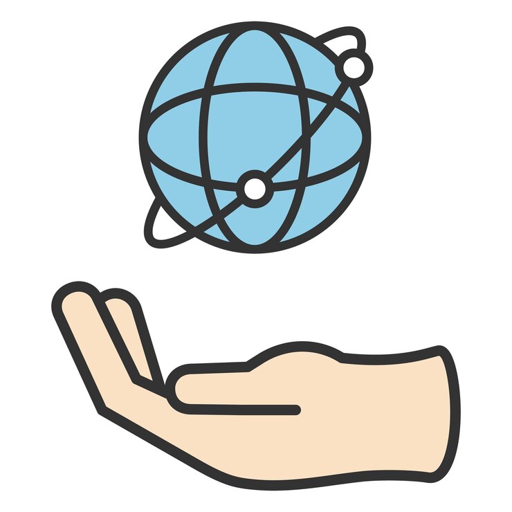 Ilustración del icono de la red global PNG pegatina de fondo transparente