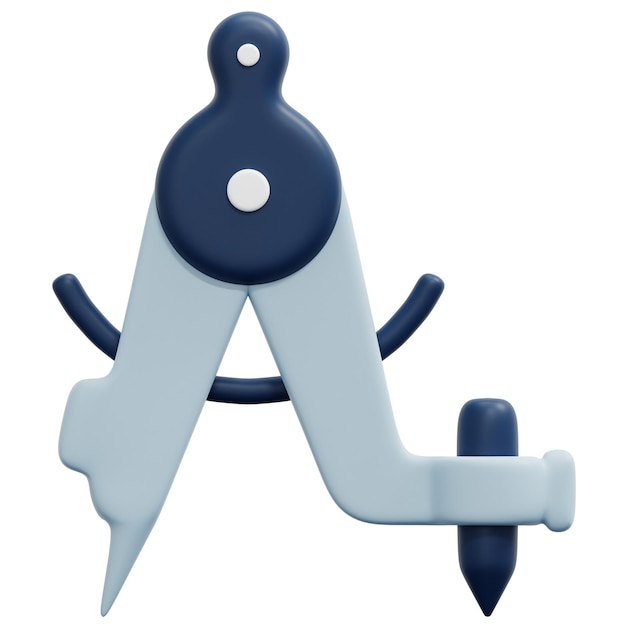 ilustración de icono de render 3d de brújula