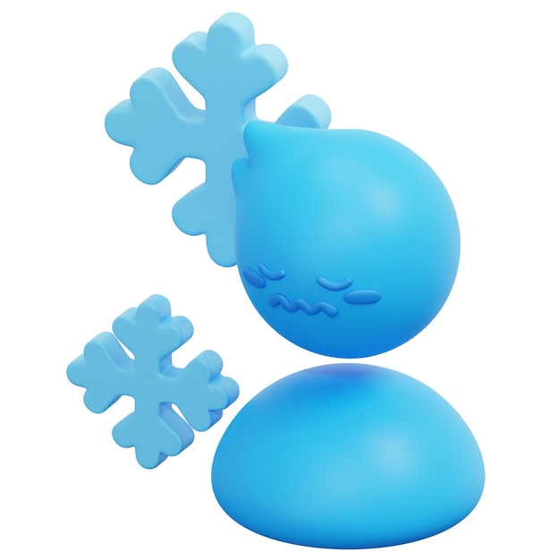 ilustración de icono de render 3d frío