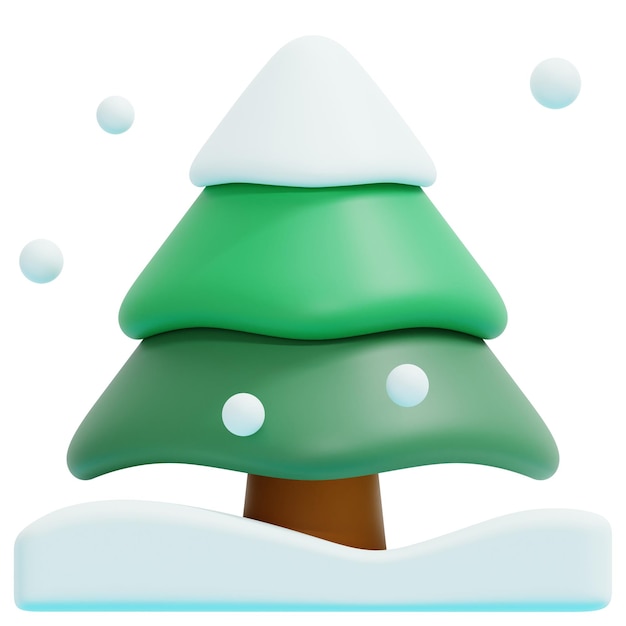 ilustración de icono de render 3d de pino