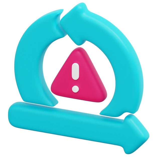 ilustración de icono de render 3d de riesgo