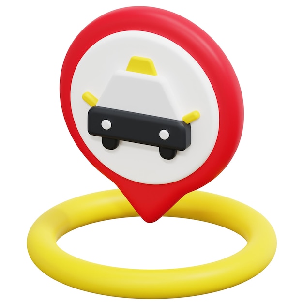 Foto ilustración de icono de render 3d de taxi