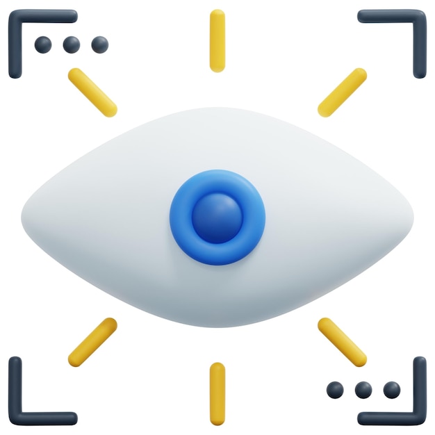 ilustración de icono de renderizado 3d de visión