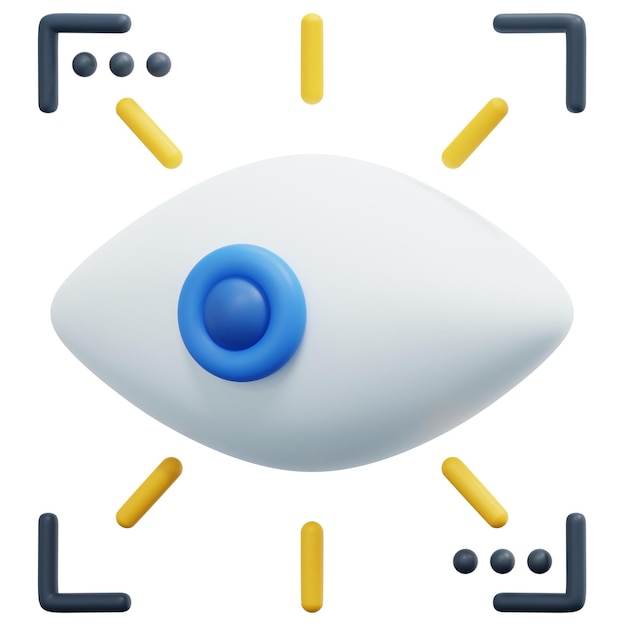 ilustración de icono de renderizado 3d de visión