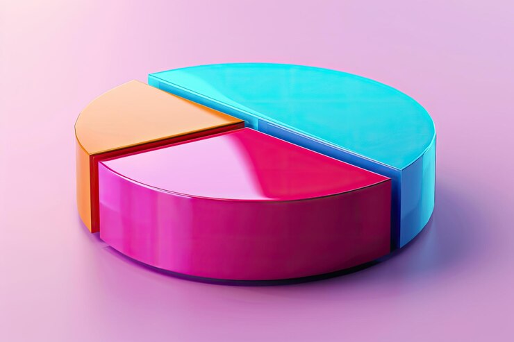 Foto ilustración de icono de vector de diseño de objeto realista 3d gráfico circular