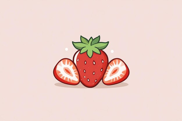 Ilustración del icono vectorial de la fruta de fresa