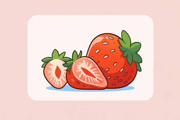 Ilustración del icono vectorial de la fruta de fresa