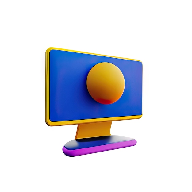 Foto ilustración de íconos 3d en la computadora