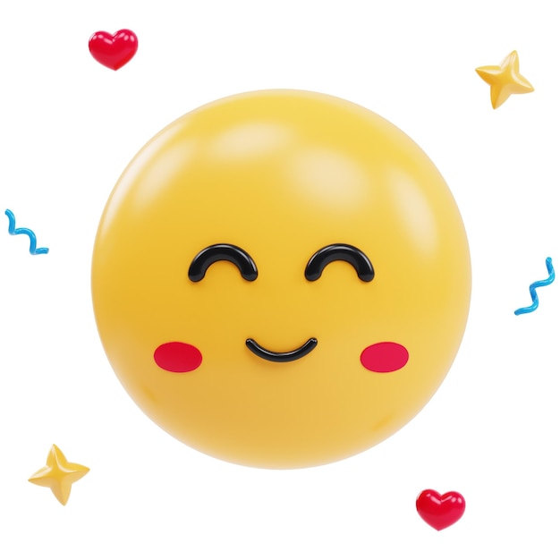 Ilustración de íconos 3D de emojis lúdicos