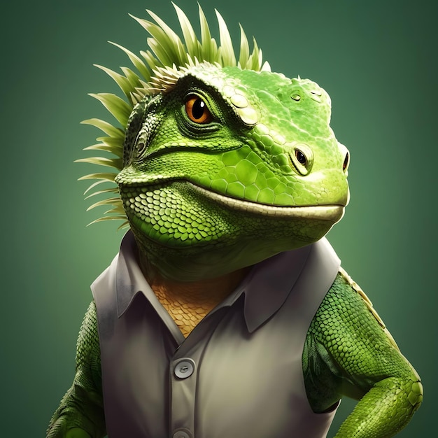 Ilustración de la iguana AI Generativo