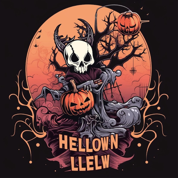 ilustración de ilustraciones de camiseta gráfica de halloween