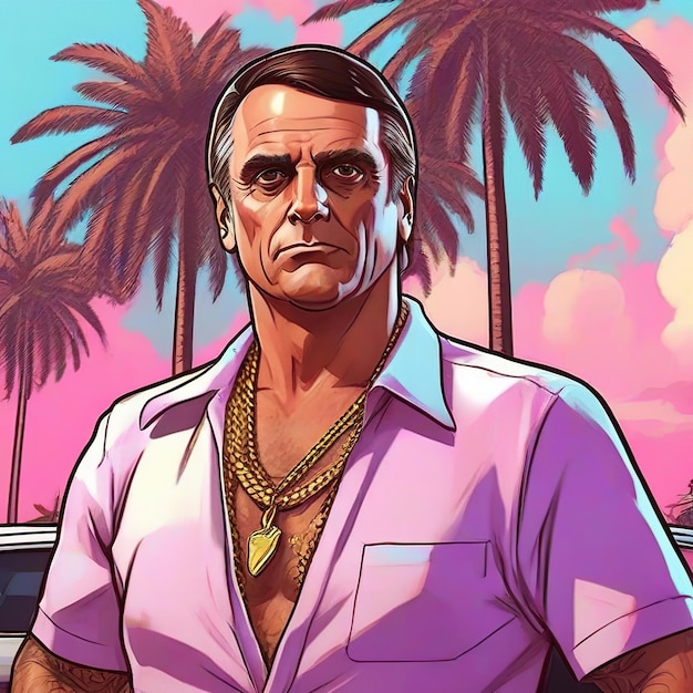 Ilustración de imagen de estilo de juego GTA