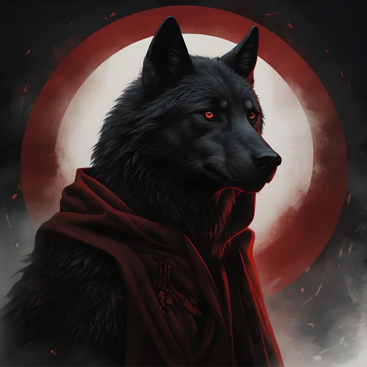 Ilustración de la imagen de fondo del lobo