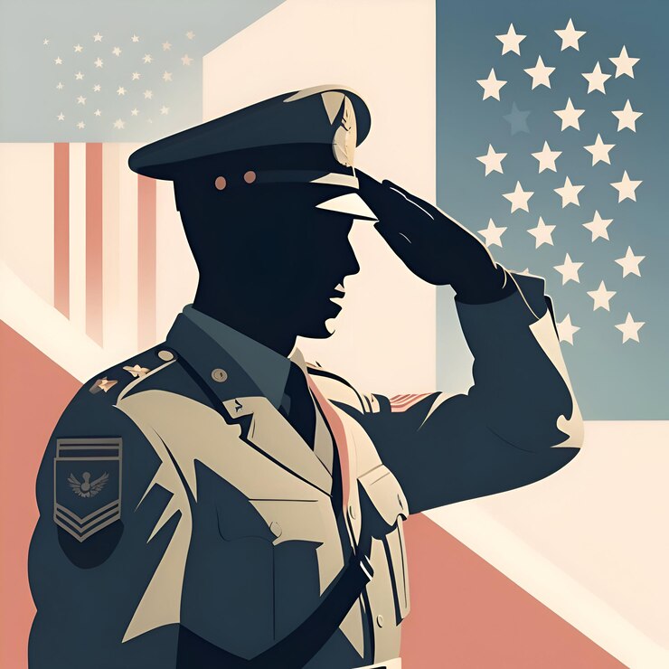 Ilustración de la imagen de fondo de Spiceal para el Día de los Veteranos