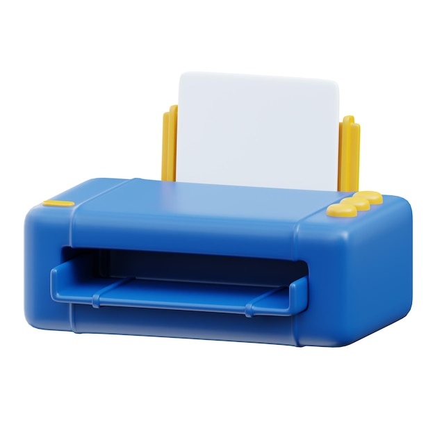 Ilustración de una impresora de oficina 3D moderna