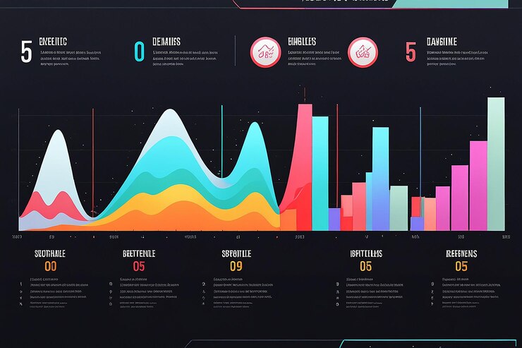 Foto ilustración de infografías vectoriales plantilla de diseño de información de negocios gráfico de presentación con 5 opciones