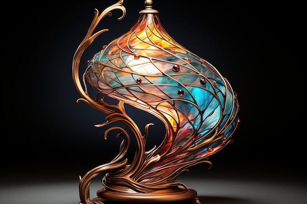 Ilustración inspirada en Lamp Gaudi generativa ai