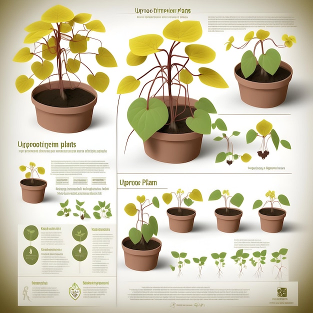 Foto ilustración inspiradora del concepto infográfico de la planta epimedium