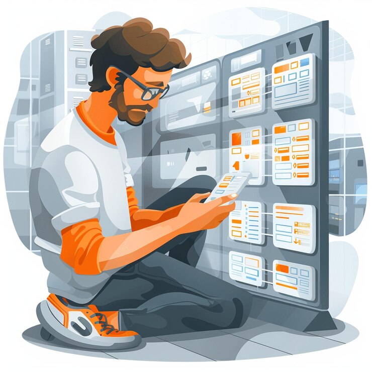 Foto ilustración de inteligencia de negocios del administrador de la red