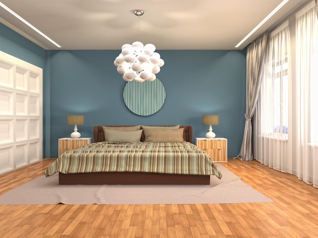 Ilustración del interior del dormitorio