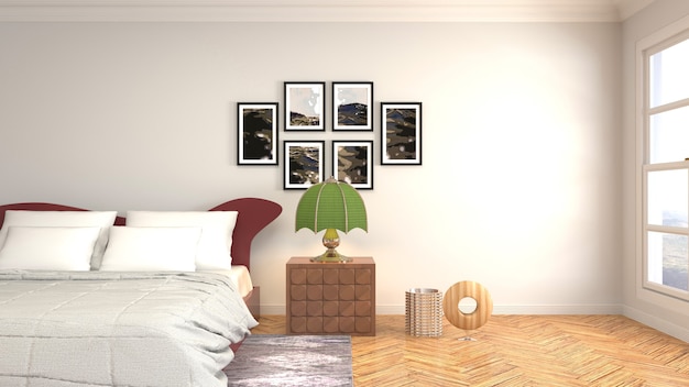 Foto ilustración del interior del dormitorio.