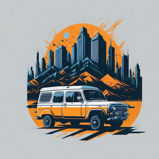 Una ilustración de un jeep con la palabra jeep en él