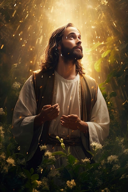 Ilustración de Jesucristo salvador de la humanidad