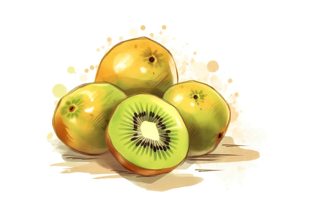 Ilustración de kiwi Ilustración de fruta IA generativa