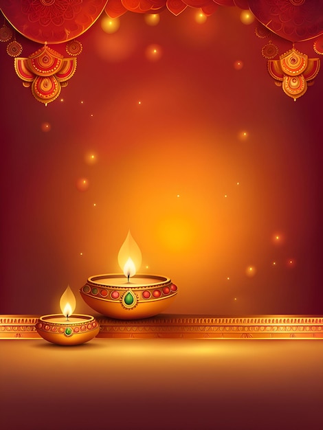 Ilustración de lámparas de aceite para el festival de Diwali