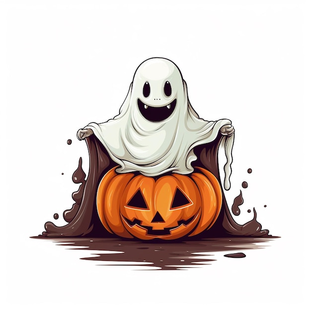 Ilustración de la lápida de la calabaza de Halloween