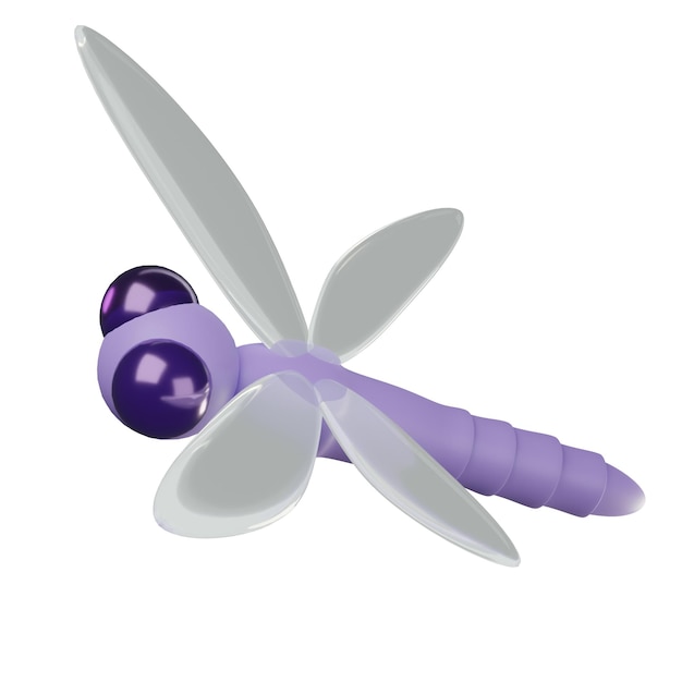Ilustración de libélula 3D