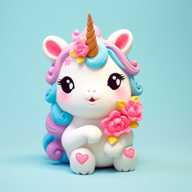 Ilustración linda del unicornio