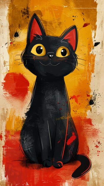 Ilustración de un lindo gato