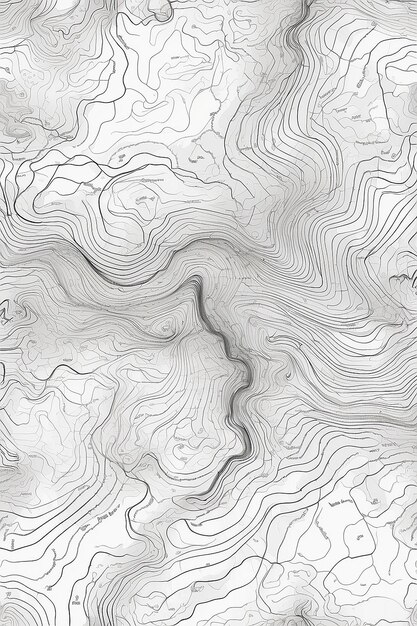 Foto ilustración de las líneas topográficas del mapa