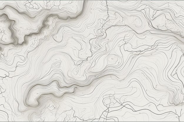 Foto ilustración de las líneas topográficas del mapa