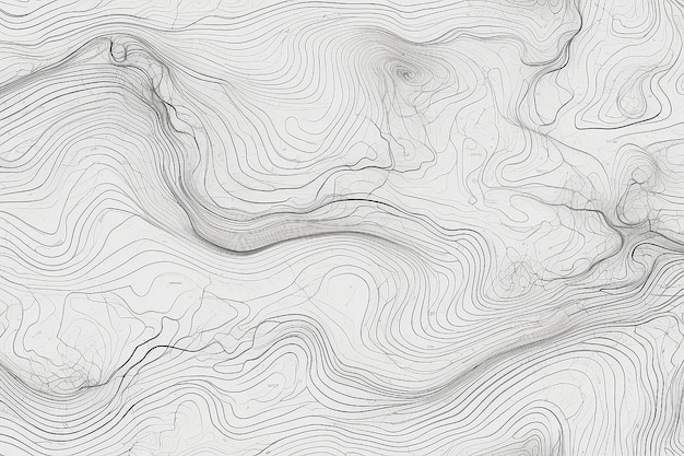 Ilustración de las líneas topográficas del mapa