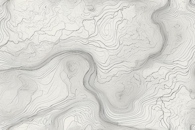 Ilustración de las líneas topográficas del mapa