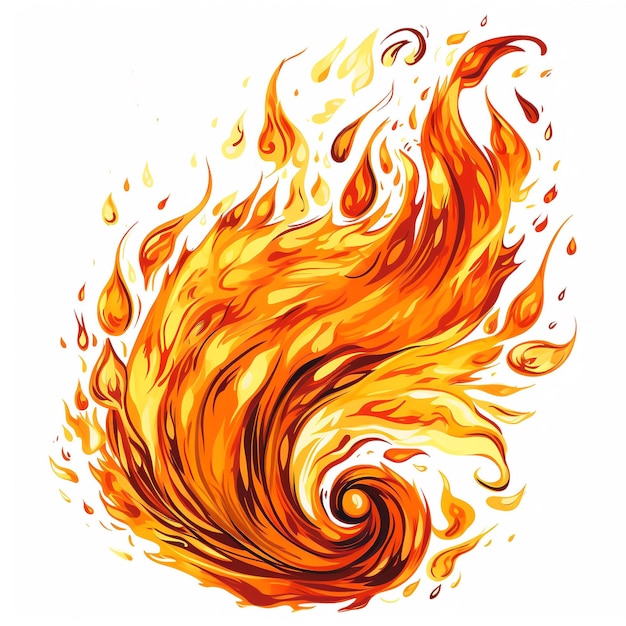 Foto ilustración de llama de fuego