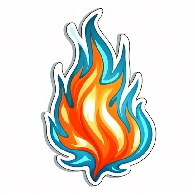 Ilustración de llama de fuego