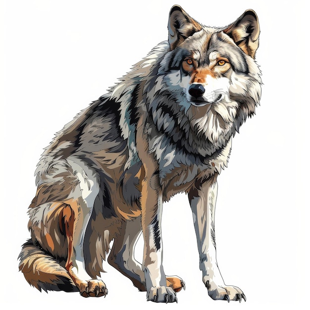 Ilustración del lobo