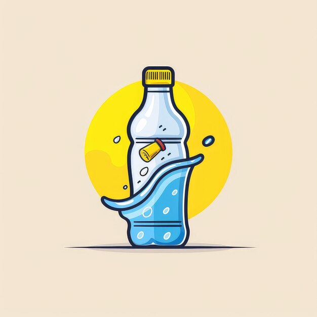 Foto ilustración del logotipo de la botella de agua.